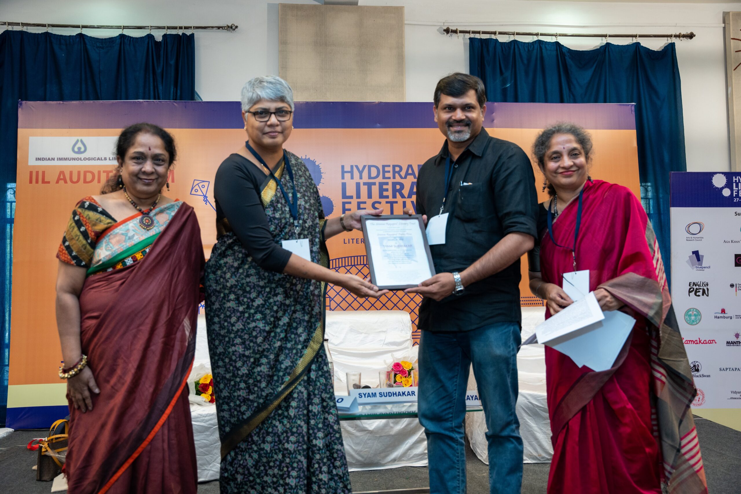 Syam Sudhakar presented the 14th Srinivas Rayaprol Poetry Prize at the ...